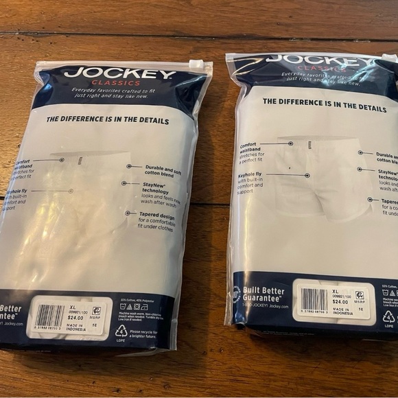 Jockey Classics Cotton Blend Boxers - White - Picture 2 of 2